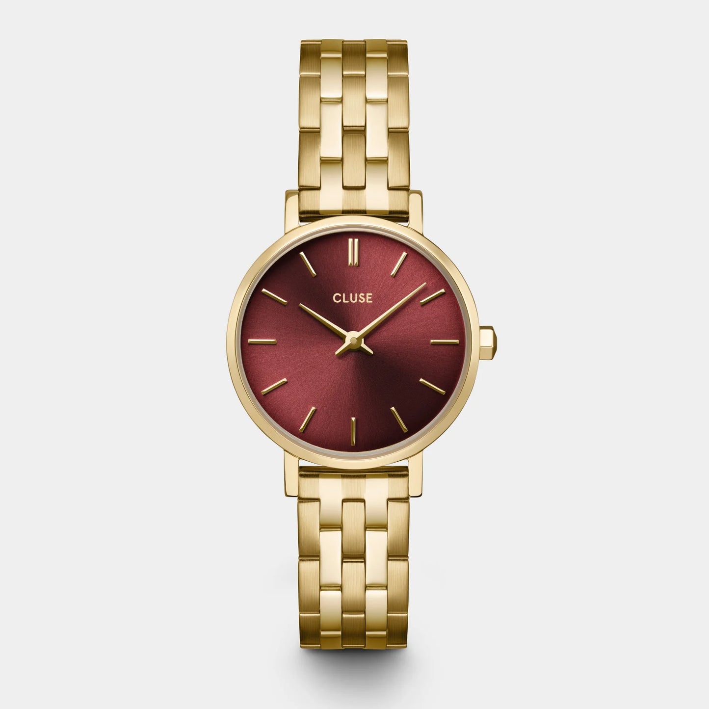 Orologio Cluse Boho Chic Petite Steel Watch, Dark Cherry, Gold Colour