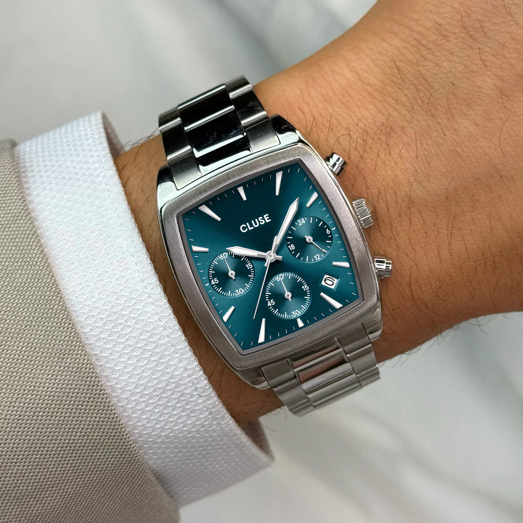 Orologio Cluse Quartaut Chrono Quadrante blu