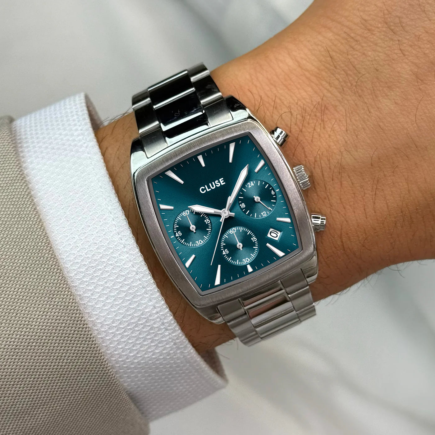 Orologio Cluse Quartaut Chrono Quadrante blu