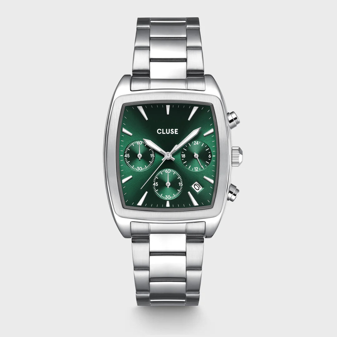 Orologio Cluse Quartaut Chrono Quadrante verde
