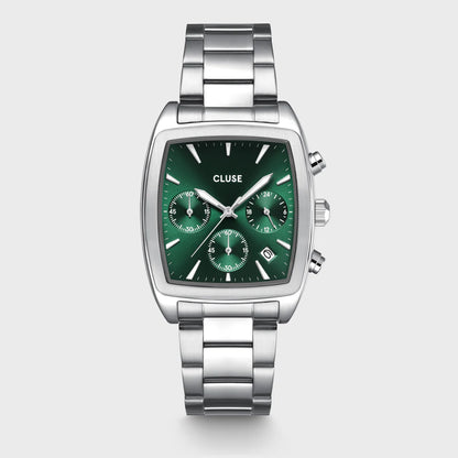 Orologio Cluse Quartaut Chrono Quadrante verde