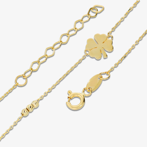 Bracciale Milor Quadrifoglio con Bead Diamantate Oro 375