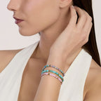 Bracciale donna Kidult regolabile con conchiglie azzurre