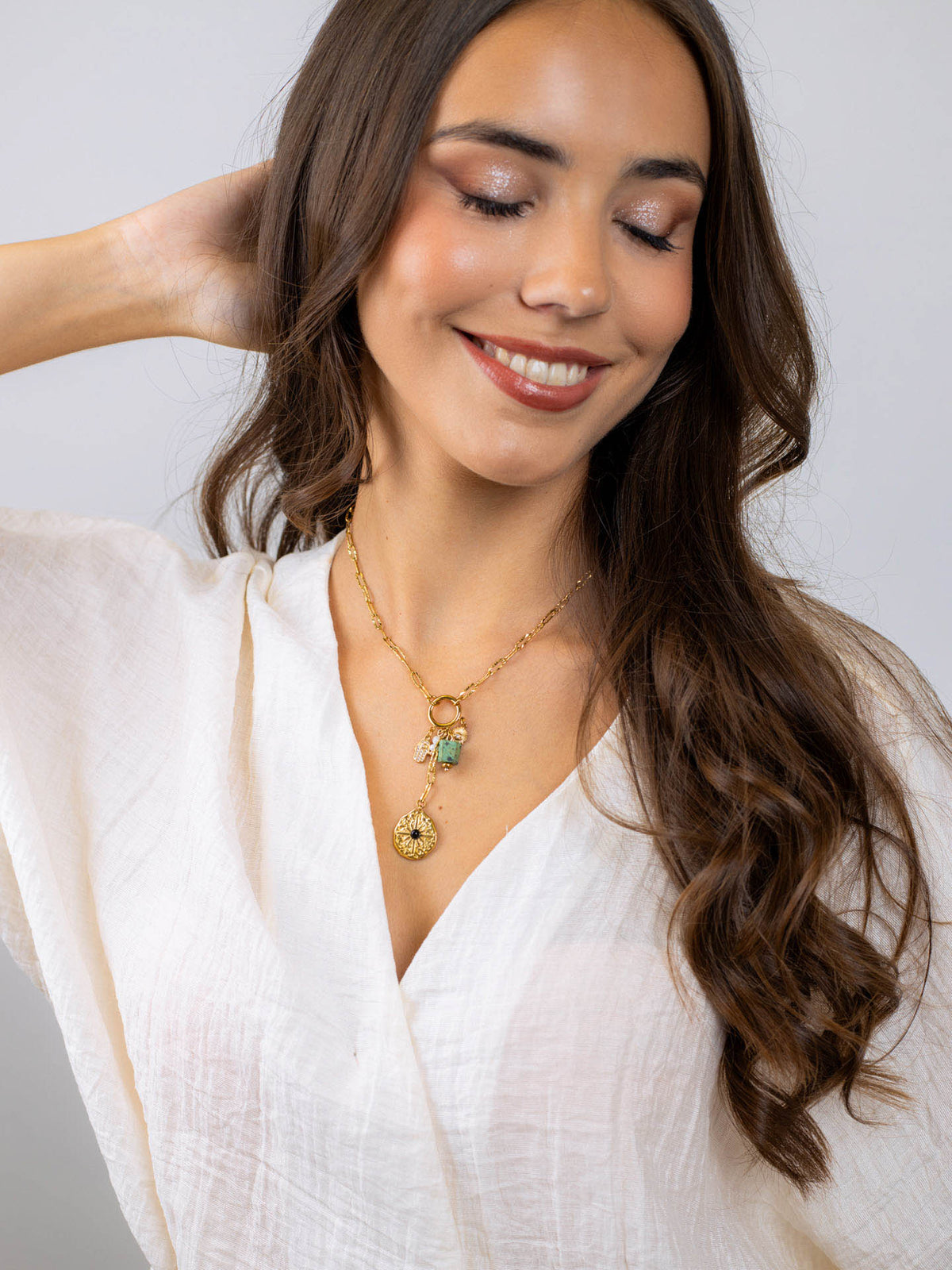 Collana Anartxy donna Amuleto e mani di Fatima