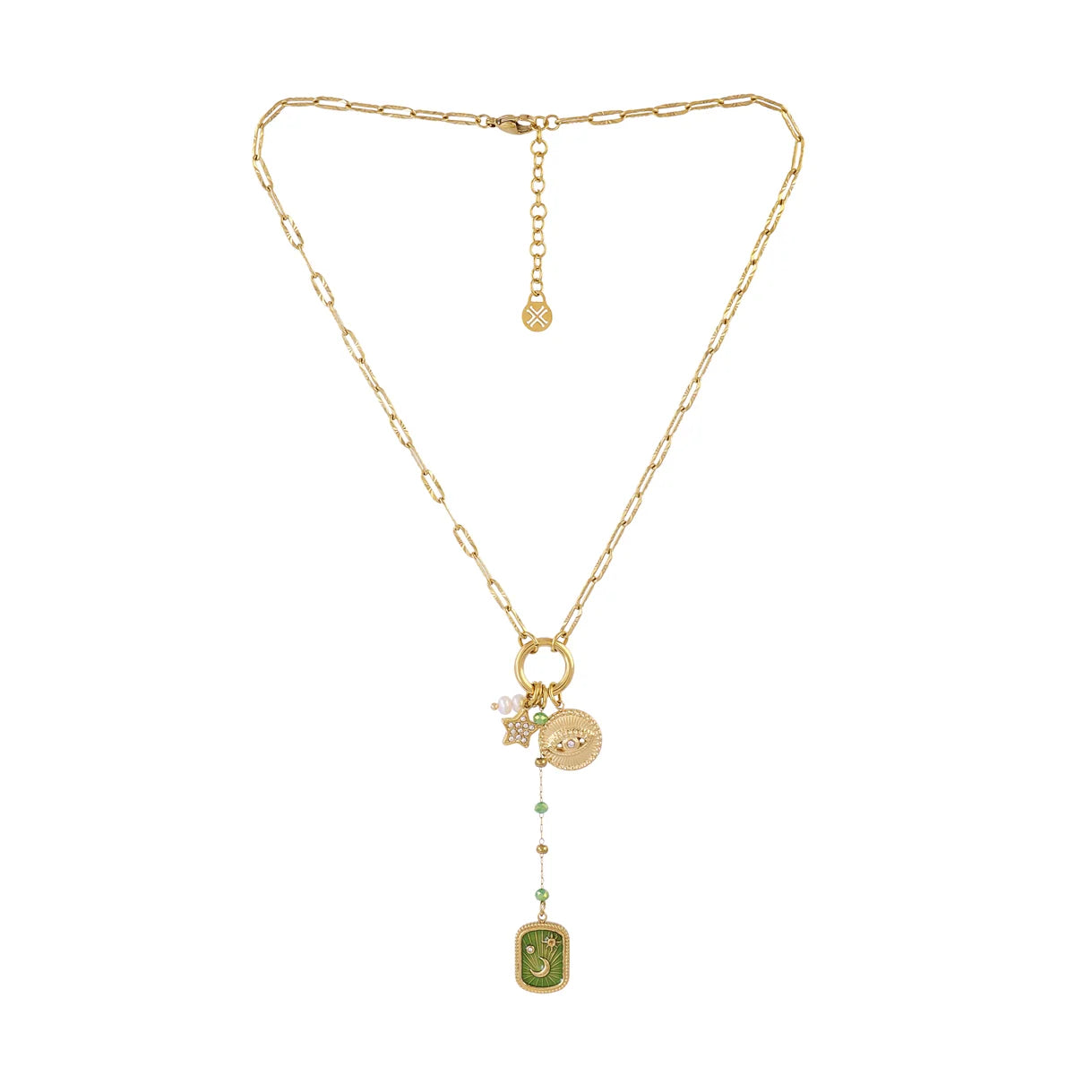 Collana Anartxy donna Amuleto verde