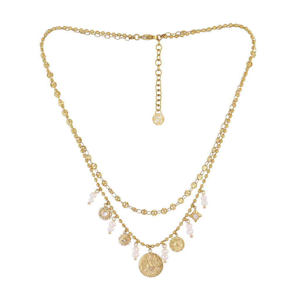 Collana Anartxy donna Doppio filo Medaglietta con cuore