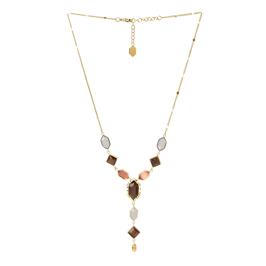 Collana Anartxy donna Modello cravatta brown