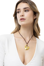 Collana Vestopazzo donna Suede con cuore pendente
