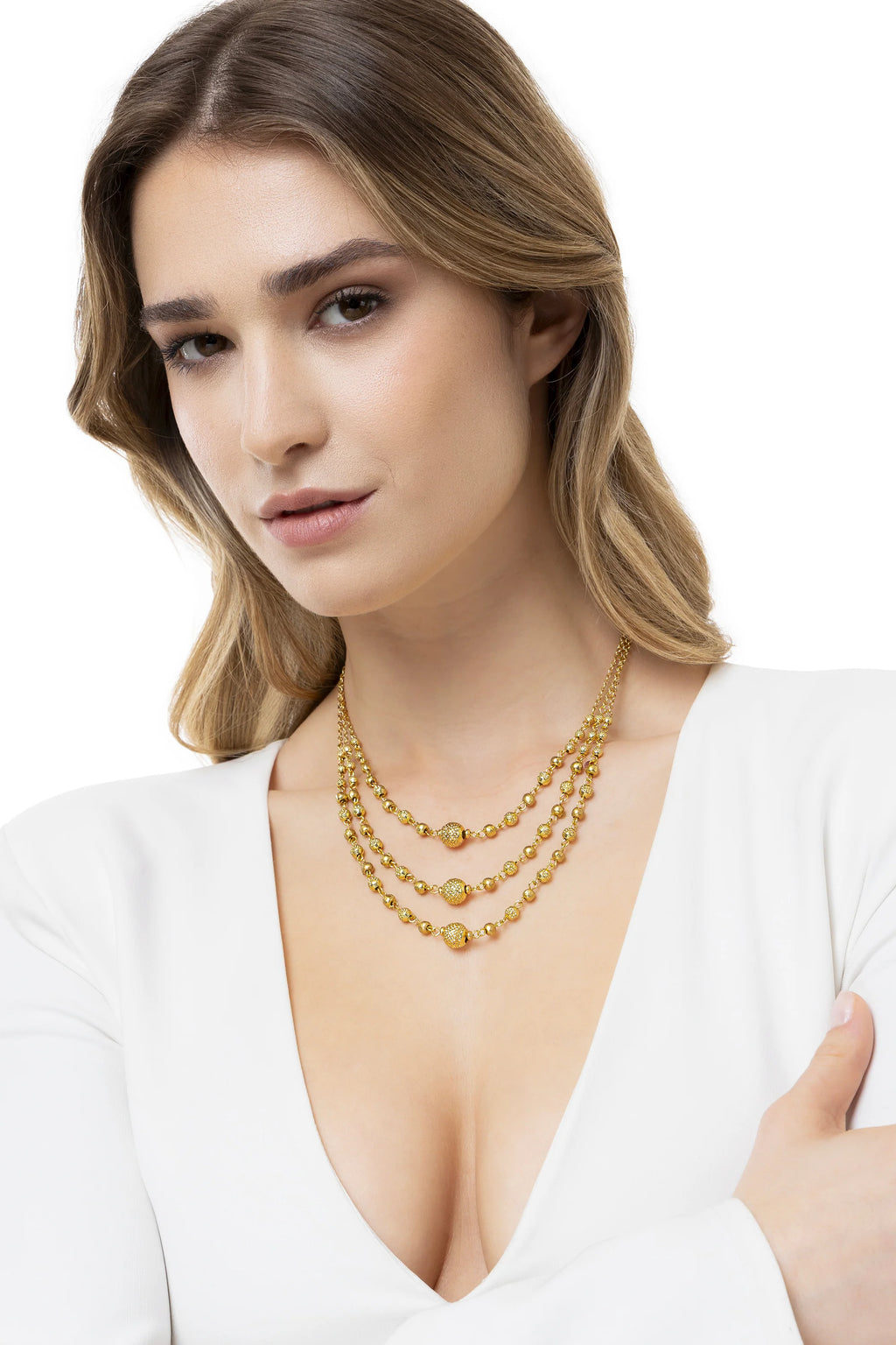 Collana Vestopazzo donna Multifilo con sfere