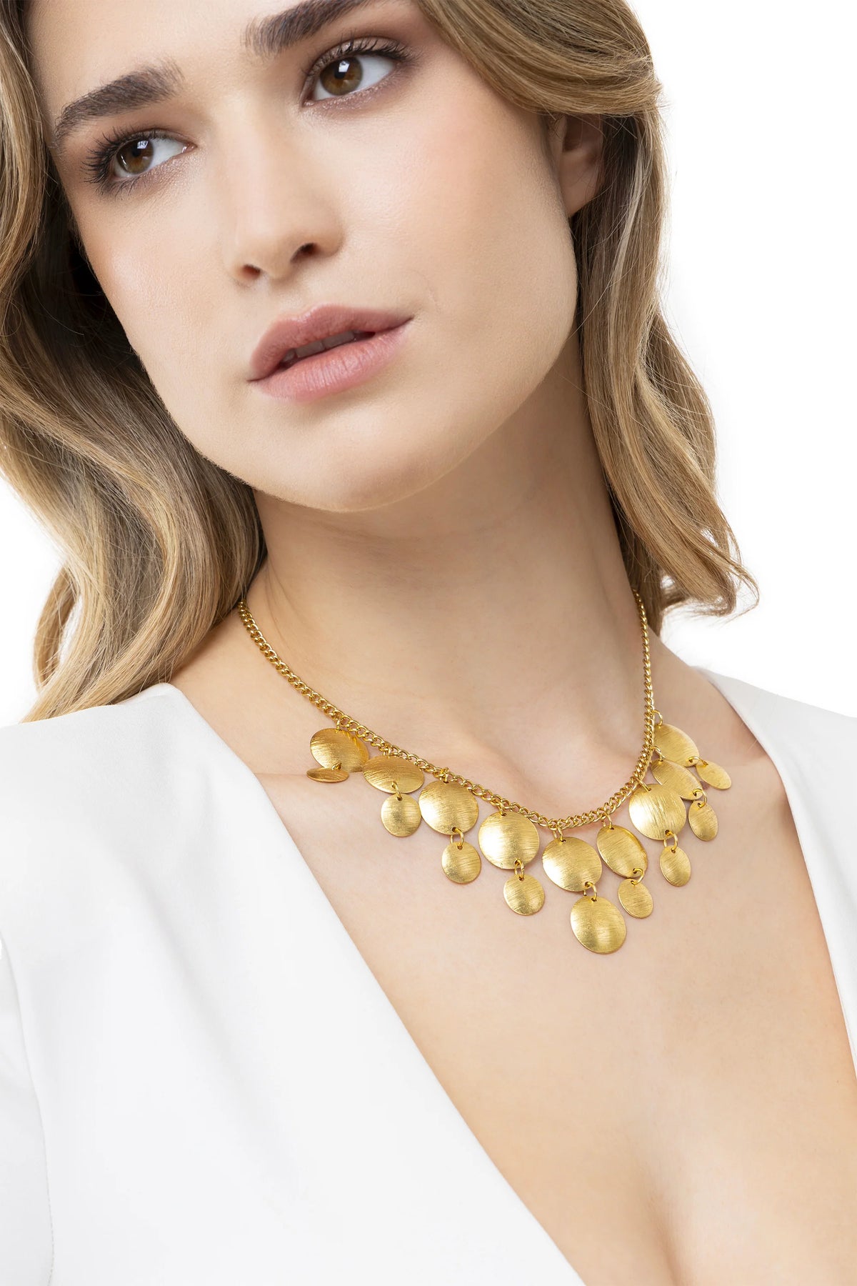 Collana Vestopazzo donna Dischi dorati