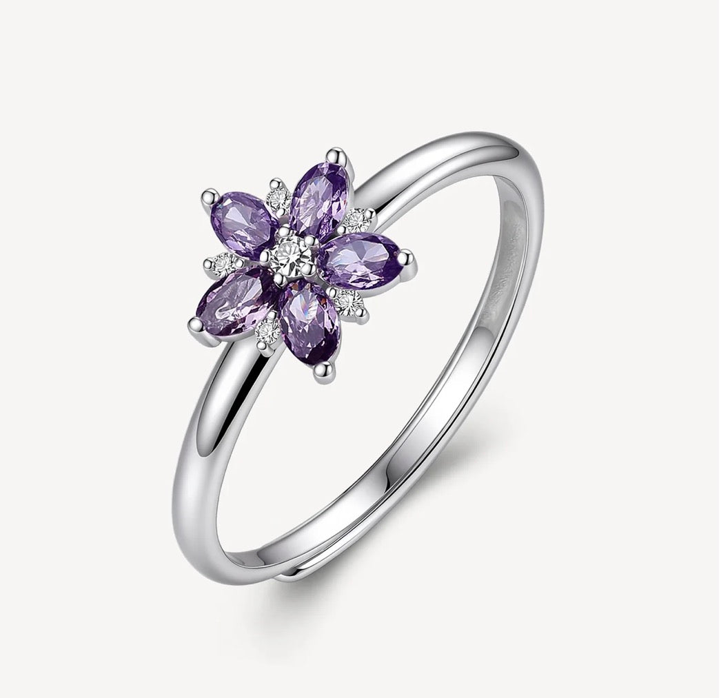 Anello argento Fancy Magic purple Fiore