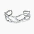Bracciale Kidult donna cuff in acciaio martellato