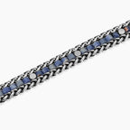 Bracciale Kidult uomo in acciaio e sodalite blu
