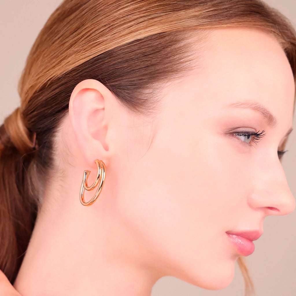 Orecchini donna Bronzallure Doppio cerchio graduato