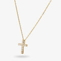 Collana Milor donna Girocollo Croce Oro 375 con Cubic Zirconia Bianche