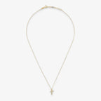 Collana Milor donna Girocollo Croce Oro 375 con Cubic Zirconia Bianche