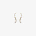 Orecchini Milor donna Onda Oro 375 con Cubic Zirconia