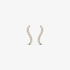 Orecchini Milor donna Onda Oro 375 con Cubic Zirconia