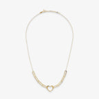 Collana Milor donna Girocollo Cuore Oro 375 con Maglie Rettangolari