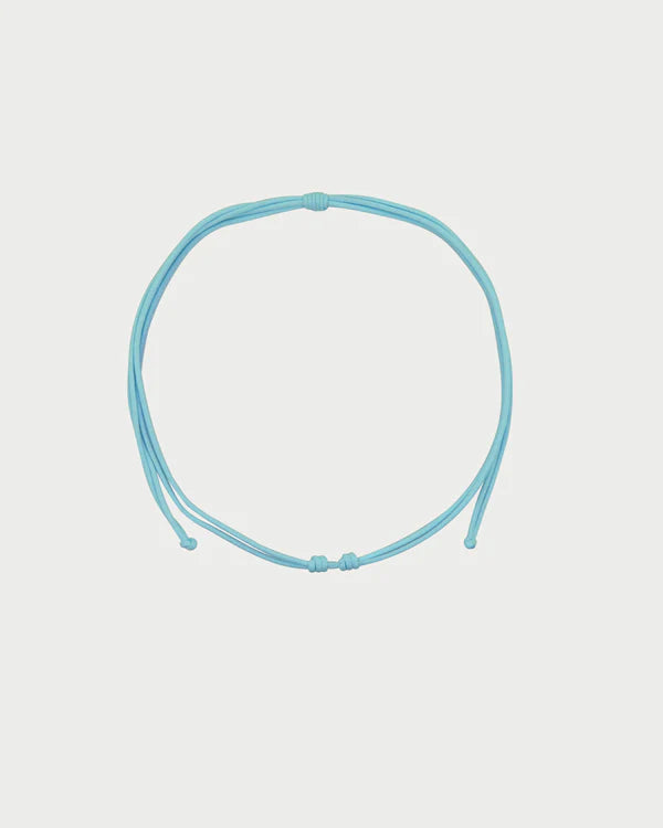 Collana Rue des Mille CHARMBAR girocollo soft cord Base turchese