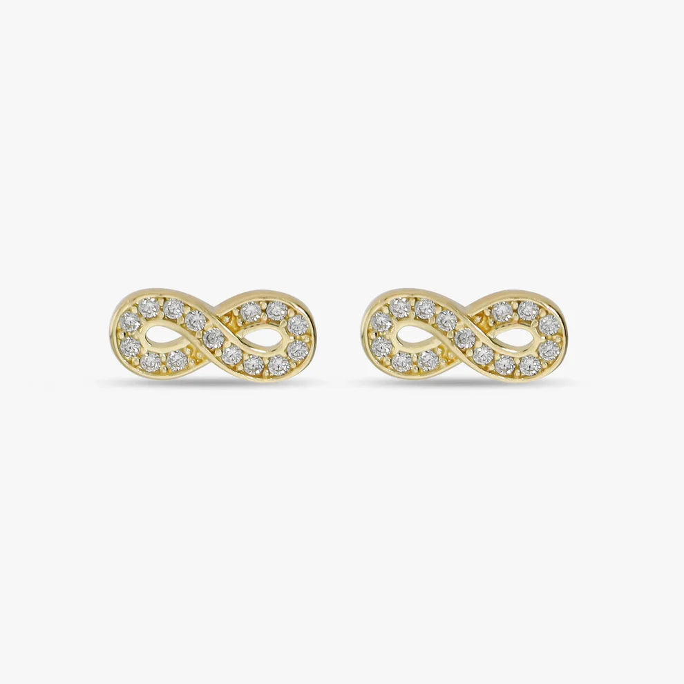 Orecchini a lobo Milor donna Infinito Oro 375 in Pavé di Cubic Zirconia