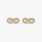 Orecchini a lobo Milor donna Infinito Oro 375 in Pavé di Cubic Zirconia