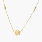 Collana Milor donna Quadrifoglio con Bead Diamantate Oro 375