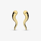 Orecchini a lobo Milor donna Corno Lucido Oro 375