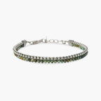 Bracciale Kidult uomo in acciaio con nylon e turchese africano