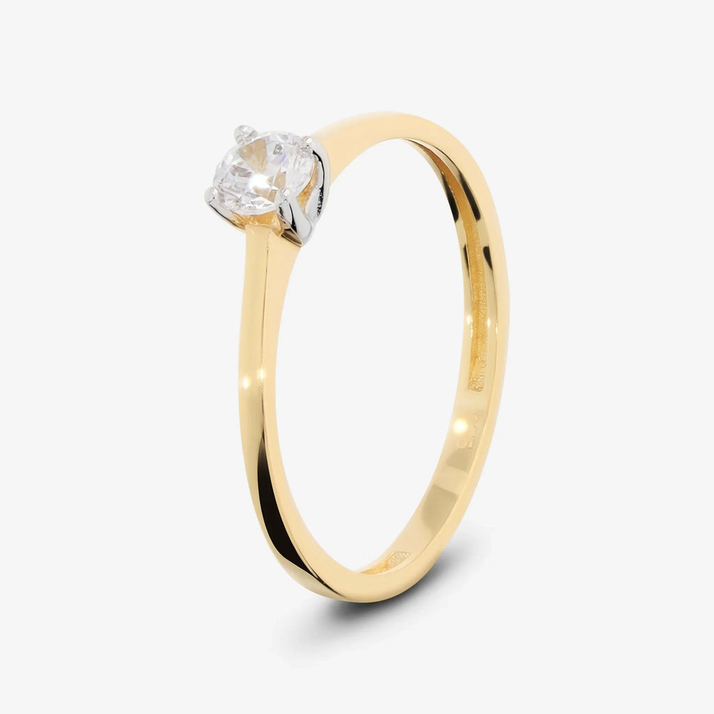 Anello Milor Solitario con Cubic Zirconia Oro 375