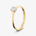 Anello Milor Solitario con Cubic Zirconia Oro 375