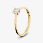 Anello Milor Solitario con Cubic Zirconia Oro 375