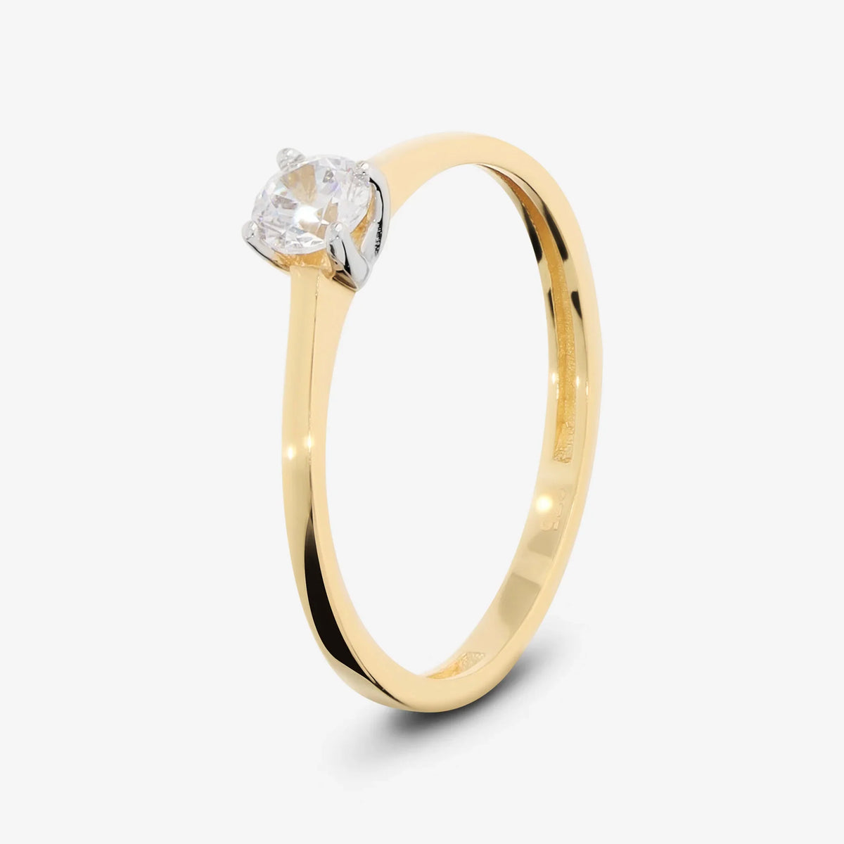 Anello Milor Solitario con Cubic Zirconia Oro 375
