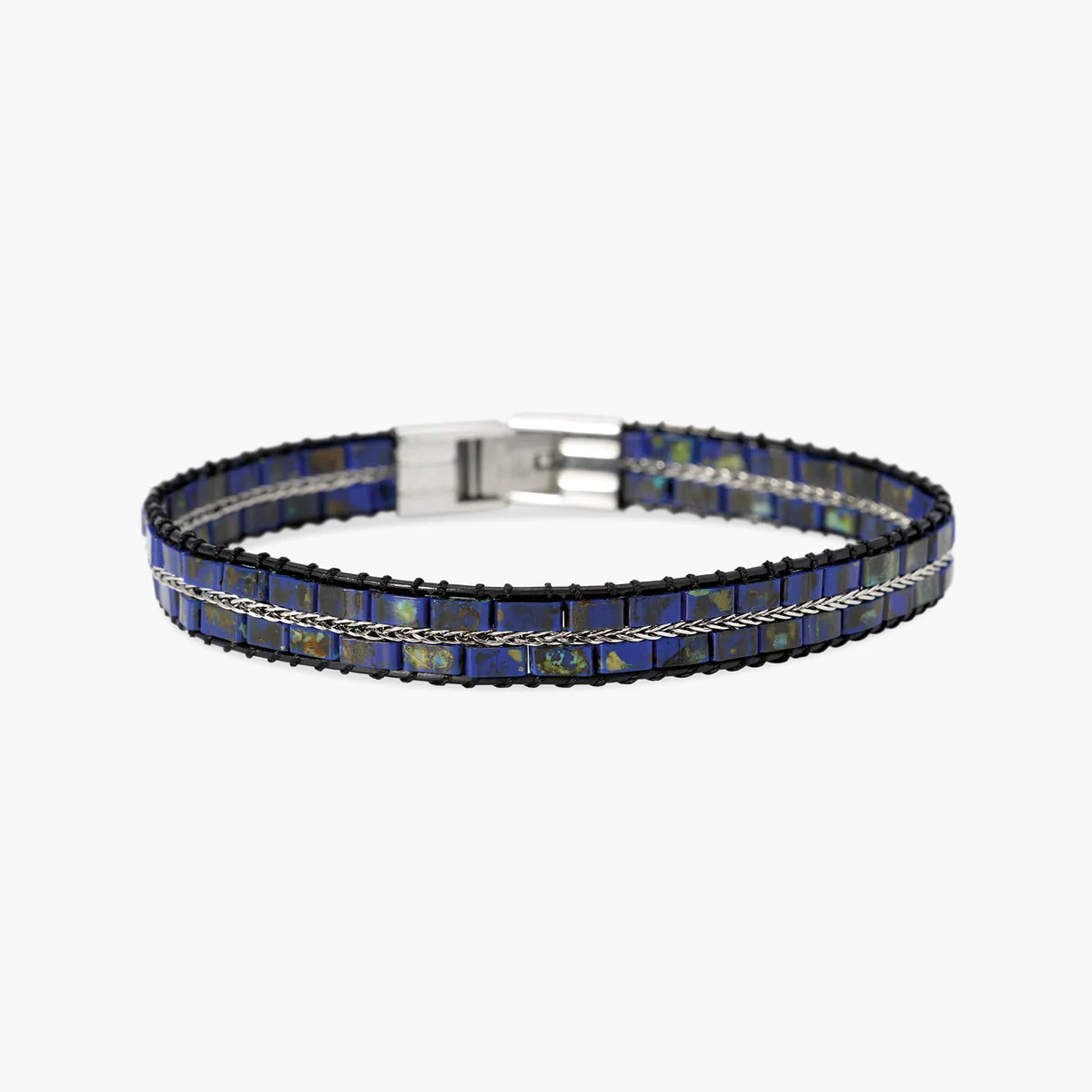 Bracciale Kidult uomo in lapis sintetico con cordino