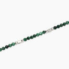 Bracciale Mabina Uomo in argento e malachite sintetica