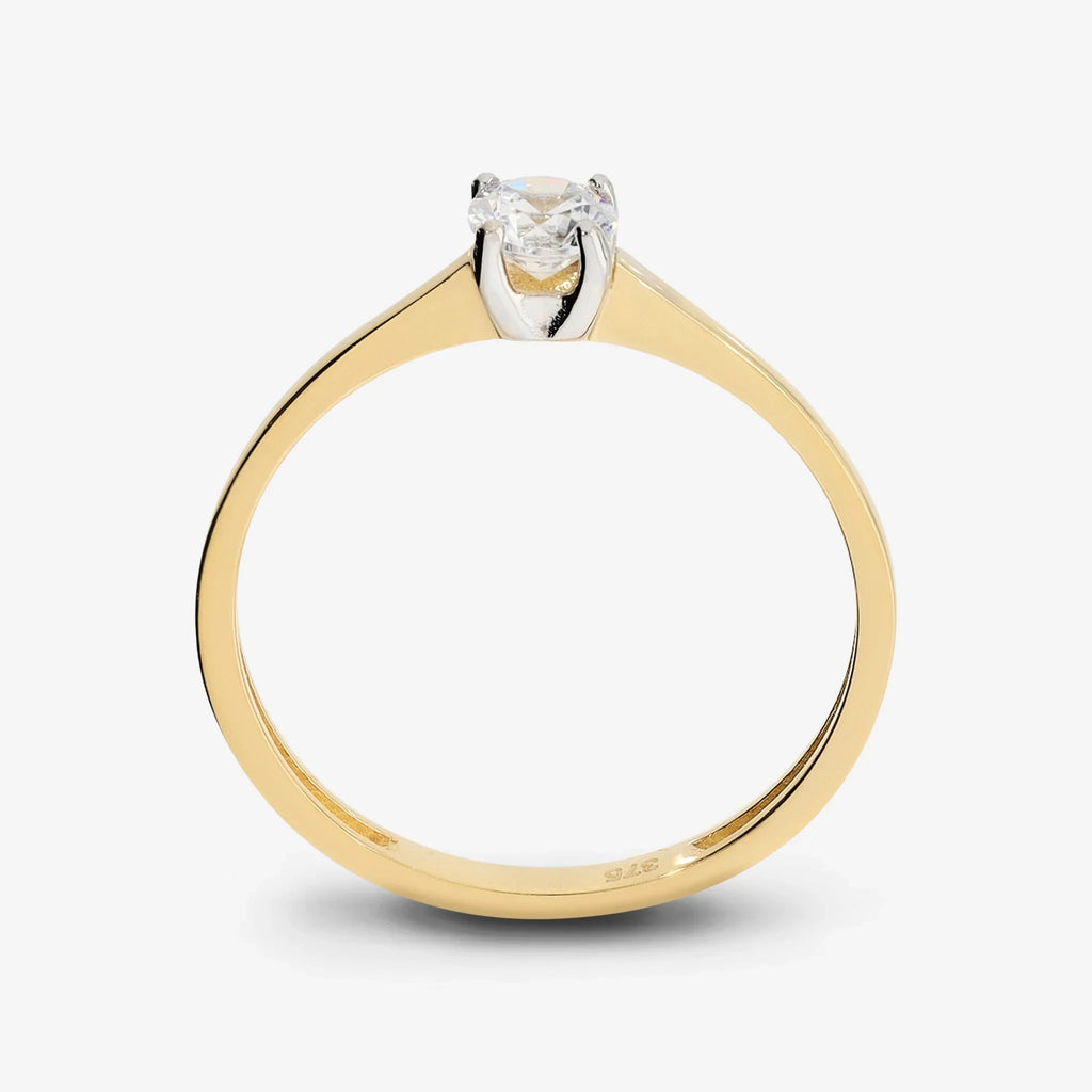 Anello Milor Solitario con Cubic Zirconia Oro 375