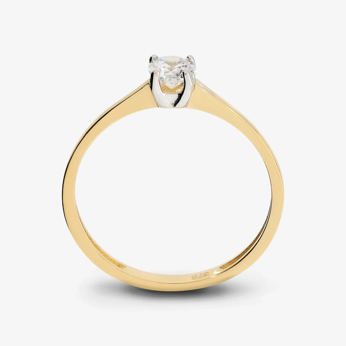 Anello Milor Solitario con Cubic Zirconia Oro 375