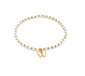 Bracciale elastico Vestopazzo Sfere e farfalla madreperla