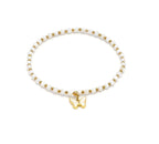 Bracciale elastico Vestopazzo Sfere e farfalla madreperla