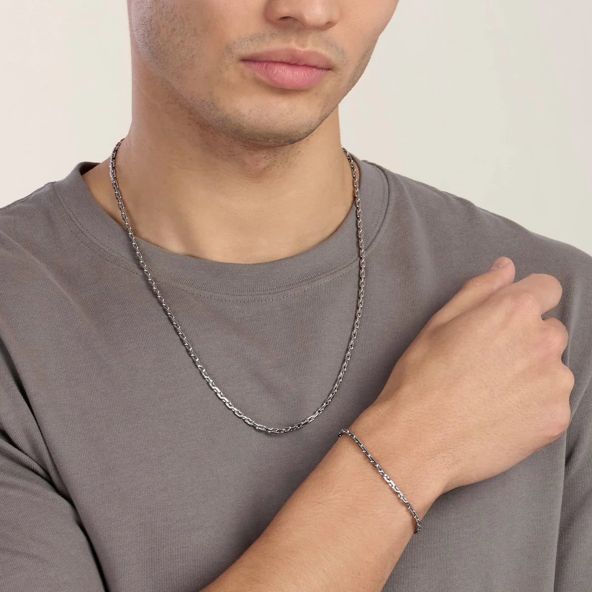 Bracciale Kidult uomo regolabile con maglie allungate
