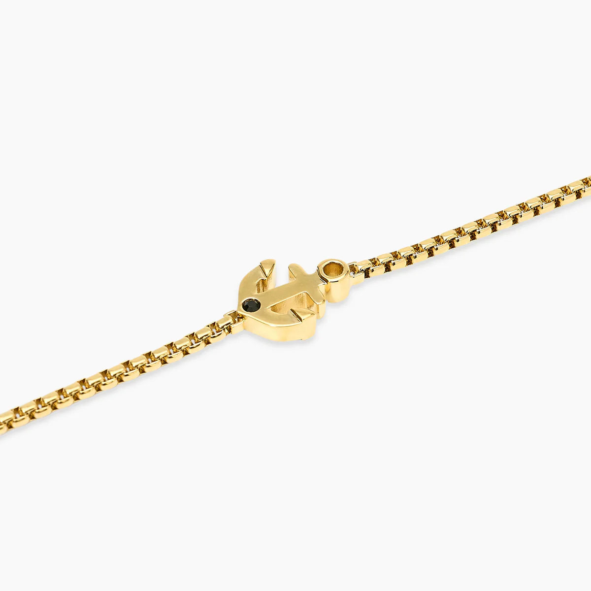 Bracciale Kidult uomo in acciaio dorato con ancora