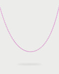 Collana Rue des Mille CHARMBAR girocollo smaltato rosa chain base