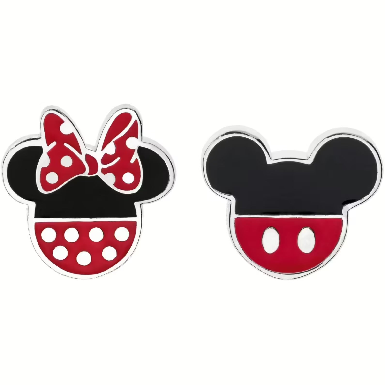 Orecchini Disney bimba Minnie e Mickey smaltati