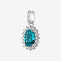 Charm argento Fancy Aqua green Kate