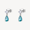 Orecchini argento Fancy Goccioline Aqua green