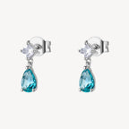 Orecchini argento Fancy Goccioline Aqua green