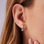 Orecchini argento Fancy Goccioline Aqua green
