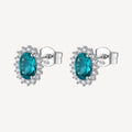Orecchini argento Fancy Aqua green Kate