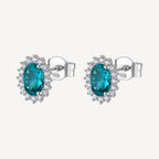 Orecchini argento Fancy Aqua green Kate