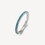 Anello argento Fancy Aqua green Veretta